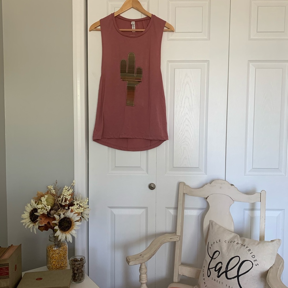 Pink Serape Cactus Tank
